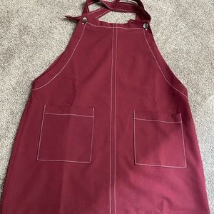 Juniors Red Overall dress